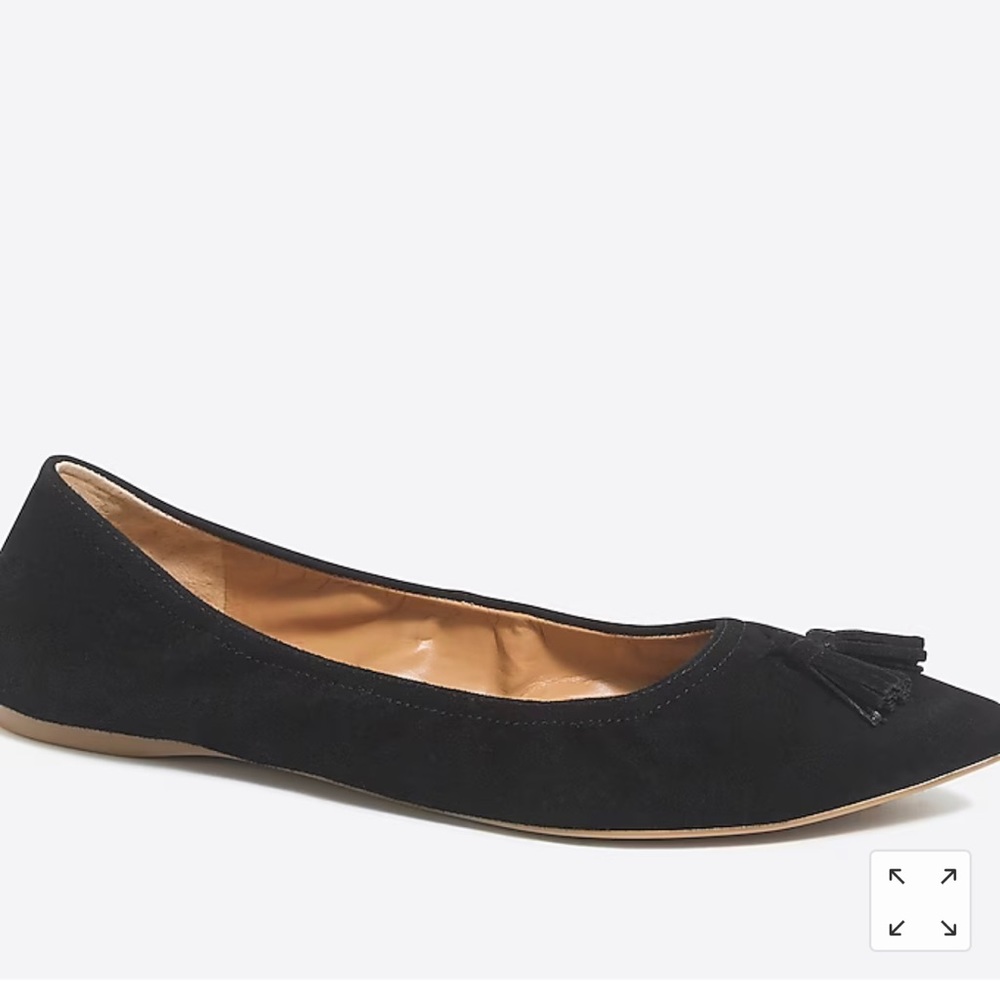 JCrew Black Pointed Toe Flats
